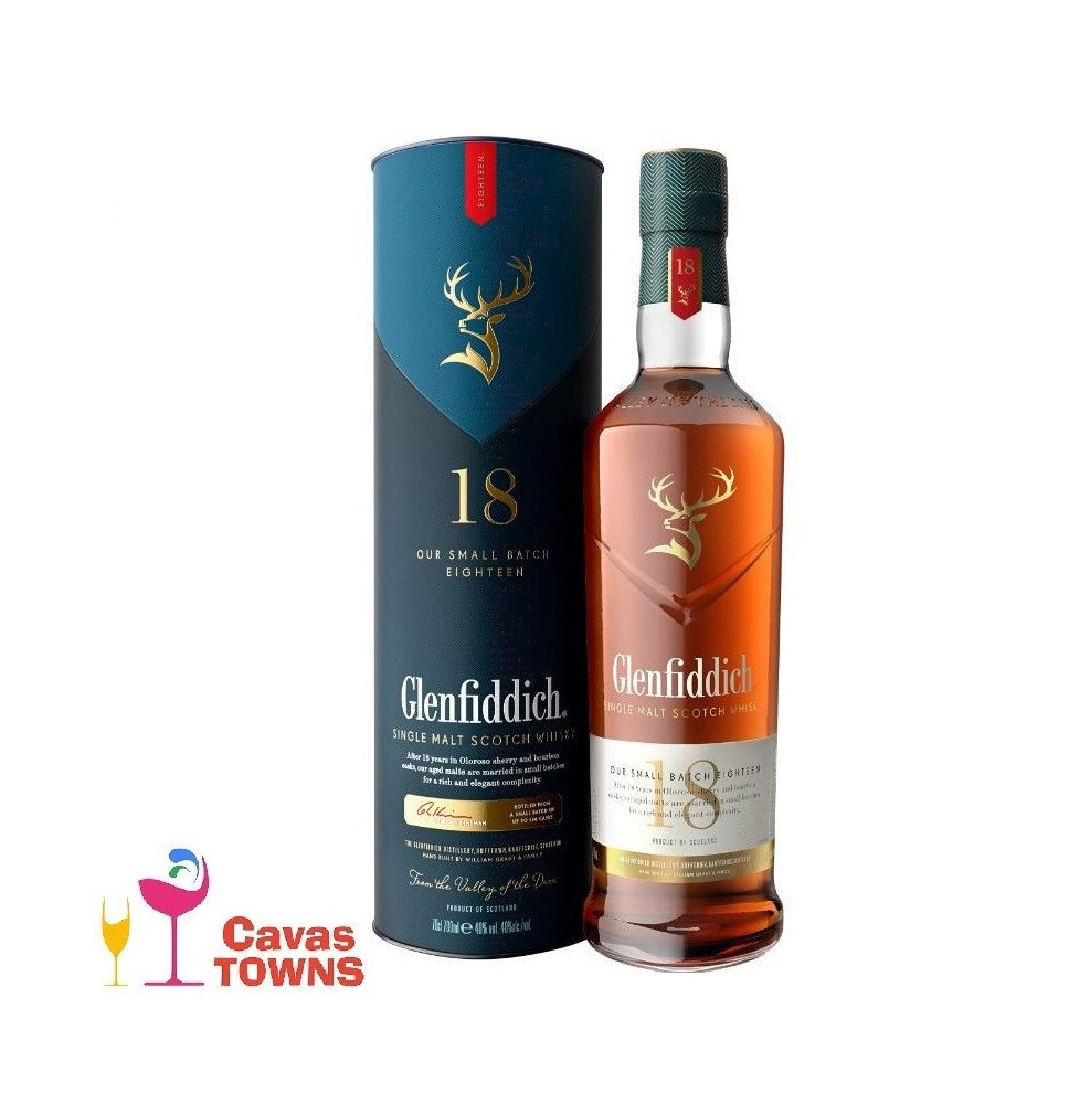 Whisky Glenfiddich 18 Años 750 ml - Cavas Towns