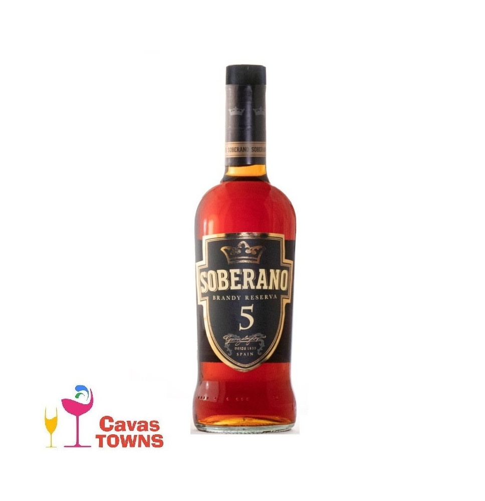 Brandy Soberano 5 Solera Reserva 700 ml - Cavas Towns Brandy Soberano 5 Solera Reserva 700 ml - Cavas Towns