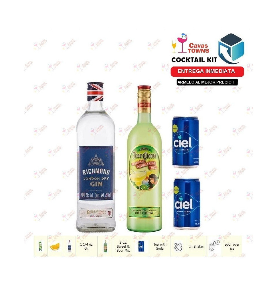 Cocktail Kit Collins Receta Recipe - Cavas Towns