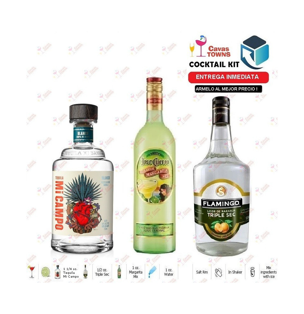 Tequila Mi Campo Cocktail Kit Alabama Slammer 4 Receta Recipe - Cavas Towns